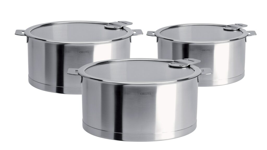 Cristel saucepans, set of three