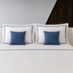 Linge de lit bateau Beaulieu, vue de face