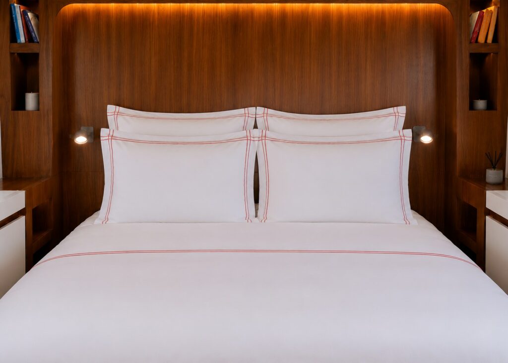 Burano boat bed linen, front view